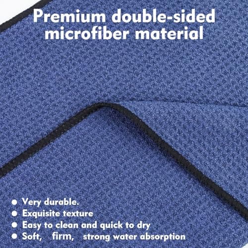 KISS QUEEN Microfiber Golf Towel 3 Pack,Portable Waffle Pattern Golf Cleaning Towels Quickly Remove Sand Mud Dirt Sweat(16 X 16 Inch) view 4