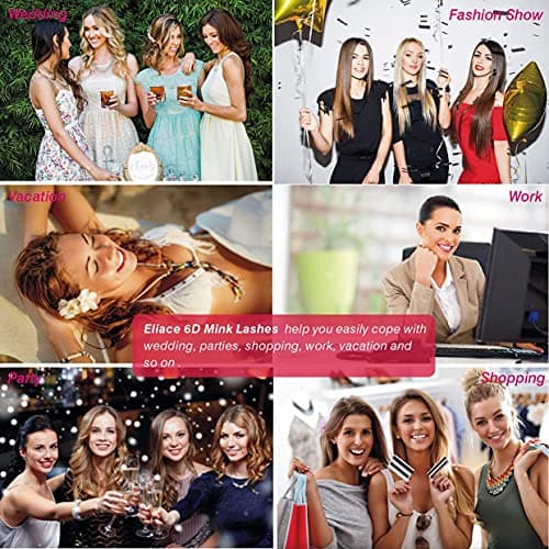 Eliace False Eyelashes Natural look Cat Eye Lashes Wispy Strips,6D Volume Mink lashes 30 Pairs 10 Mixed Styles Fake Eyelashes Pack,Wispy Eyelash Soft Reusable Dramatic Fluffy Beauty Lash Wholesale view 5