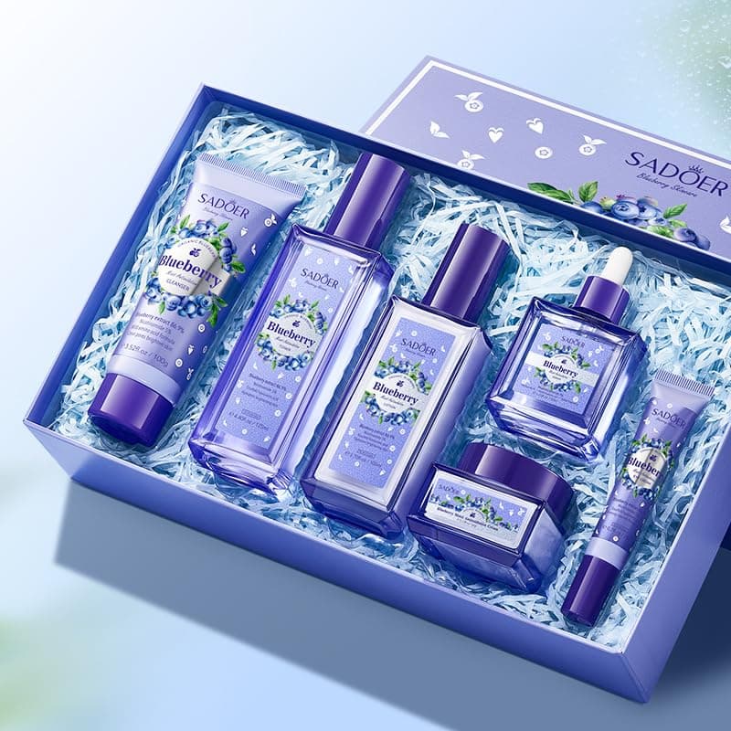 BeauBase Blueberry Skin Care Set - 6PCS, Nourishing and Hydrating Skin Care for Women, Includes Cleanser, Toner, Serum, Eye Cream, Lotion, Moisturizer, Facial Skincare for Birthday Mother's Day Gift view 5