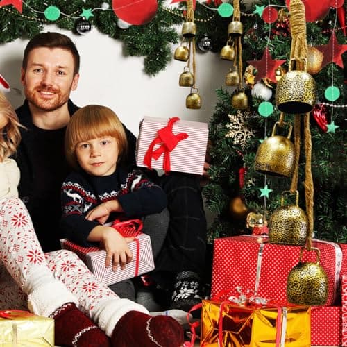 YXOTJHS Christmas Bells for Decoration, Gold Vintage Bells, Brass Christmas Bells for Door Garland Christmas Tree - Christmas Bell Gifts for Women view 6