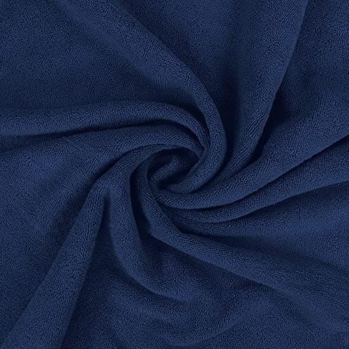Utopia Towels Luxurious Jumbo Bath Sheet 2 Piece, 600 GSM, 35 by 70 Inches, 100% Ring Spun Cotton, Highly Absorbent and Quick Dry Extra Large Bath Towel, Super Soft Towel, Navy view 4