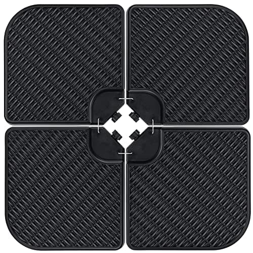 Best Choice Products 4-Piece 174lb Capacity Faux Wicker Cantilever Offset Patio Umbrella Stand Heavy-Duty Square Plate Set w/Easy-Fill Spouts for Water or Sand view 1