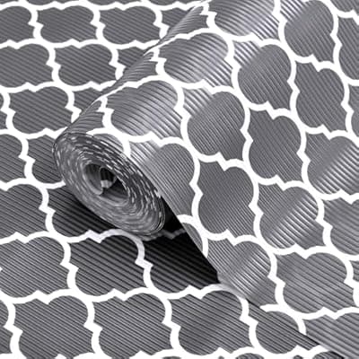 Shelf Drawer Liner for Kitchen Cabinet Non-Slip Refrigerator Liners Non-Adhesive Waterproof Oil-Proof Protect Kitchen Mat Easy to Clean EVA Material for Bathroom, Pantry, Grey 18 in x 20 FT