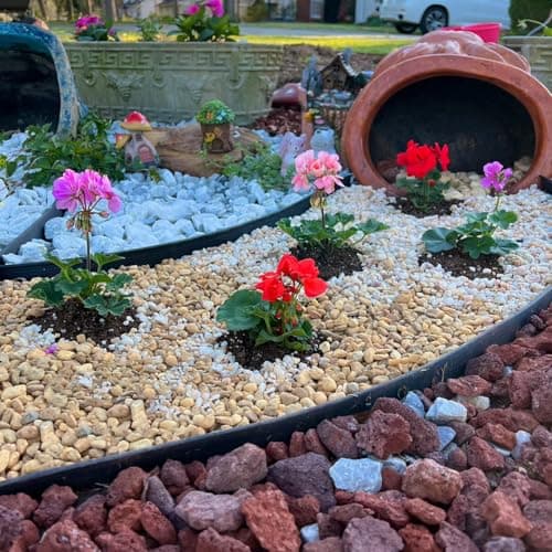 JDXN No Dig Landscape 2 Inch Tall Edging Garden Edging Landscape Edging Comes with Spikes for Landscaping, Flower Gardens, Lawn (Black, 20FT) view 2