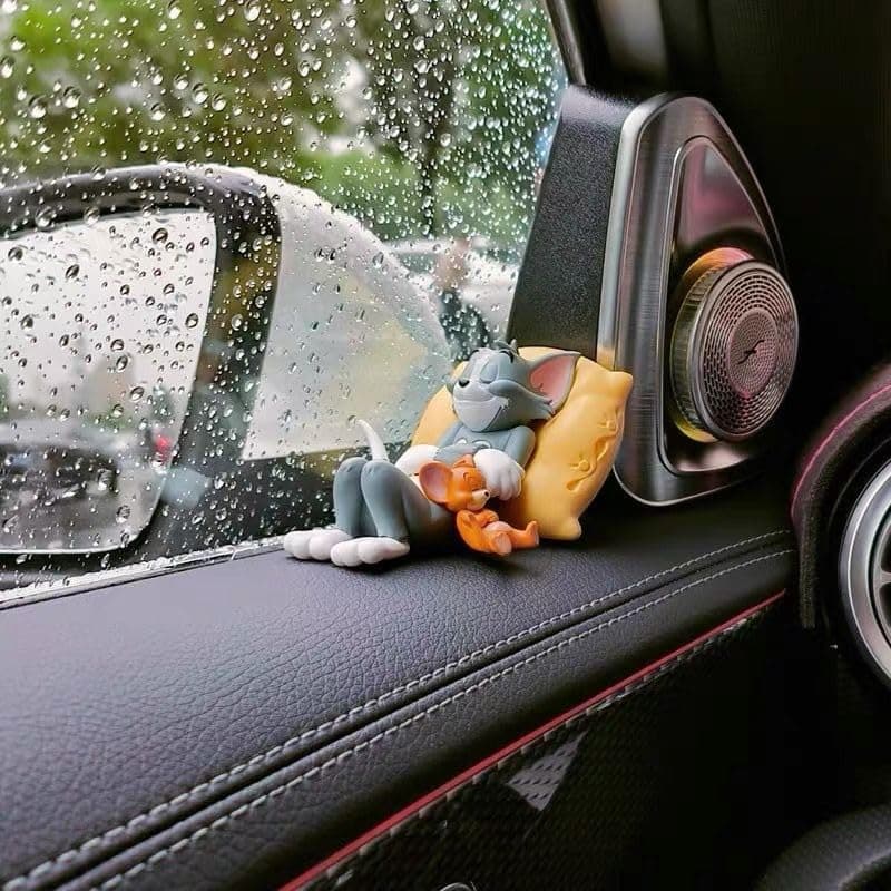 AYWVRBST 5 Pcs Decoration Ornaments, Christmas Decoration, Car Door Ornaments, Sleeping Cats and Mice, Cute and Interesting Gifts, Travel Decompression (5 Pcs Decoration Ornaments) view 2