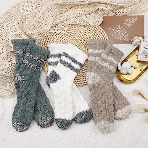 Fuzzy Socks for Women Cozy Fluffy Socks Soft Bed Slipper Sock view 4