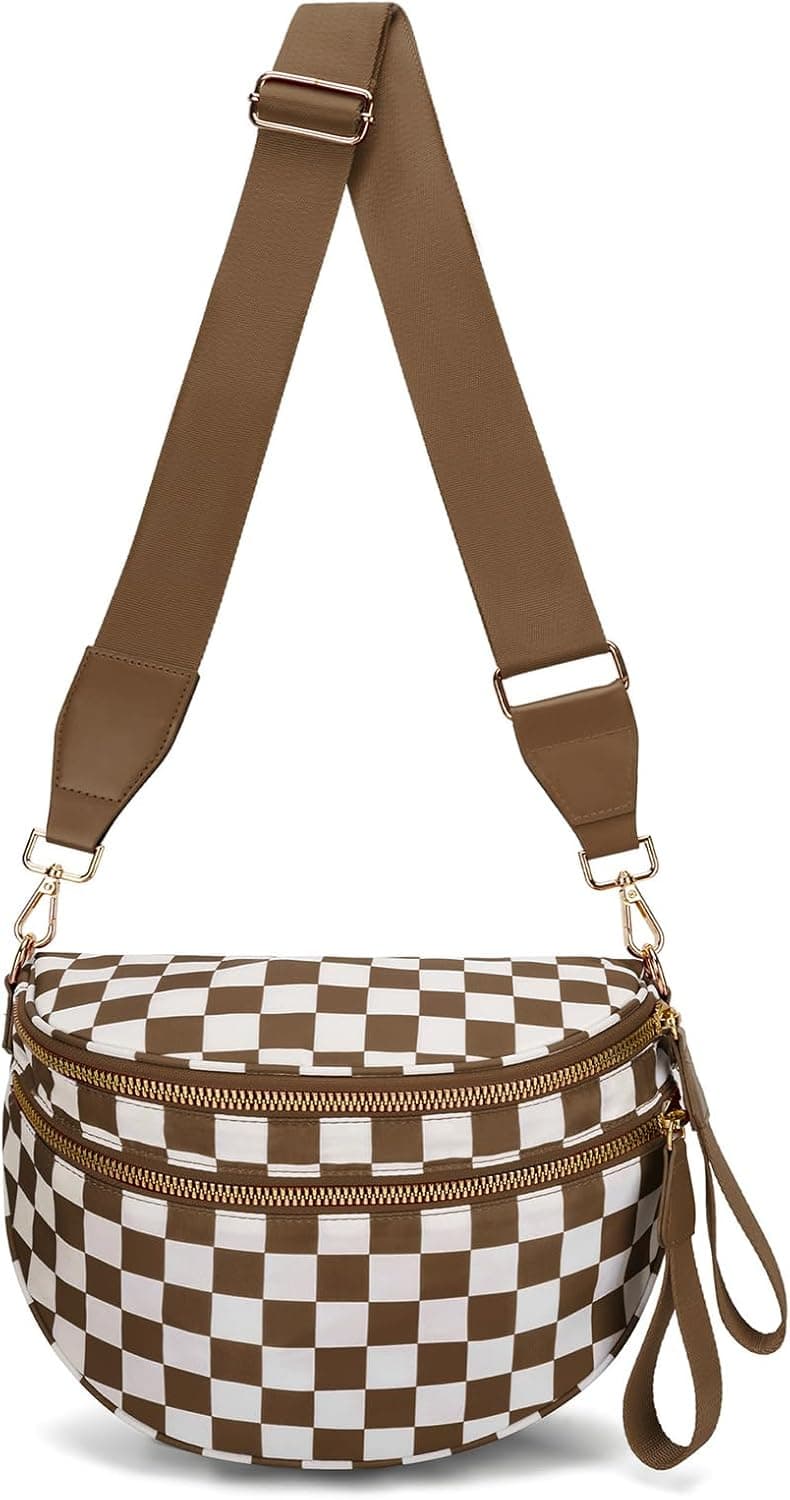 WOOMADA Checkered Bum Bag for Women — image 1