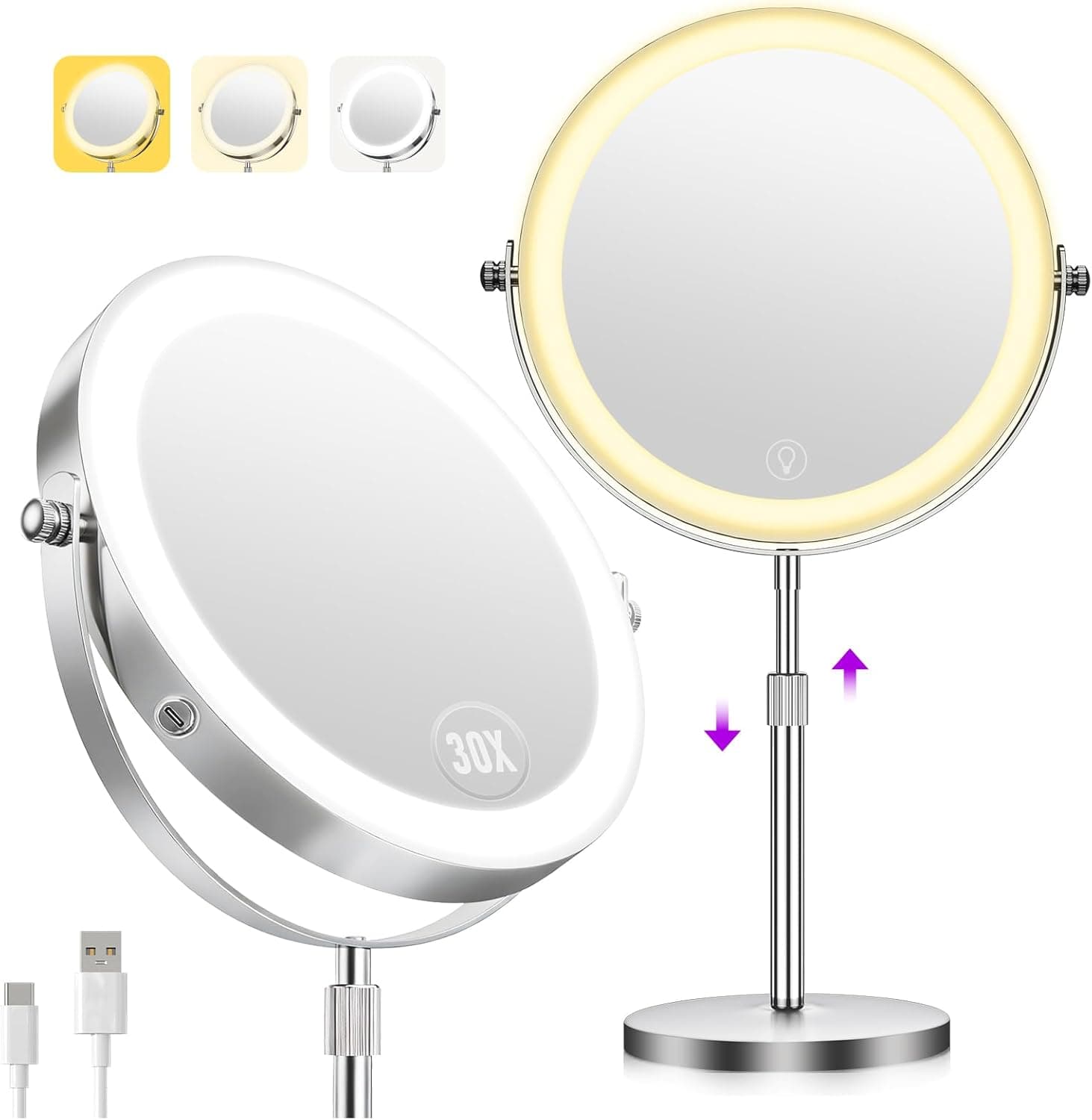 ZLROLUYN Makeup Mirror with Lights