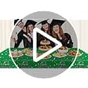 Labrostar Graduation Decorations 2026 Graduation Tablecloths Congrats Grad Table Cover for Class of 2026 Graduation Party Decorations Table Decor Party Supplies 3Pcs Black view 7