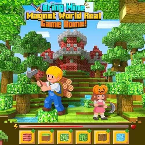 100PCS Large Magnetic Blocks 1 inch Magnets Building Craft, STEM Sensory Toys for Boys Girls 3+, STEM Educational Construction Toys for Kids 3-5 5-7 6-8, Classroom Learning Building Mine Magnet World view 3