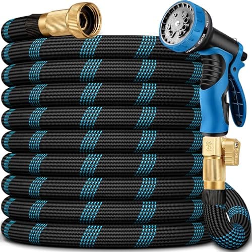 100 FT Non-Expandable Garden Hose, 2026 New Upgraded Flexible Water Hose, Ultra Lightweight Non-Expanding hoses with 10 Function Sprayer, Leak proof, Pressure Resistant for Yard, Outdoor view 1