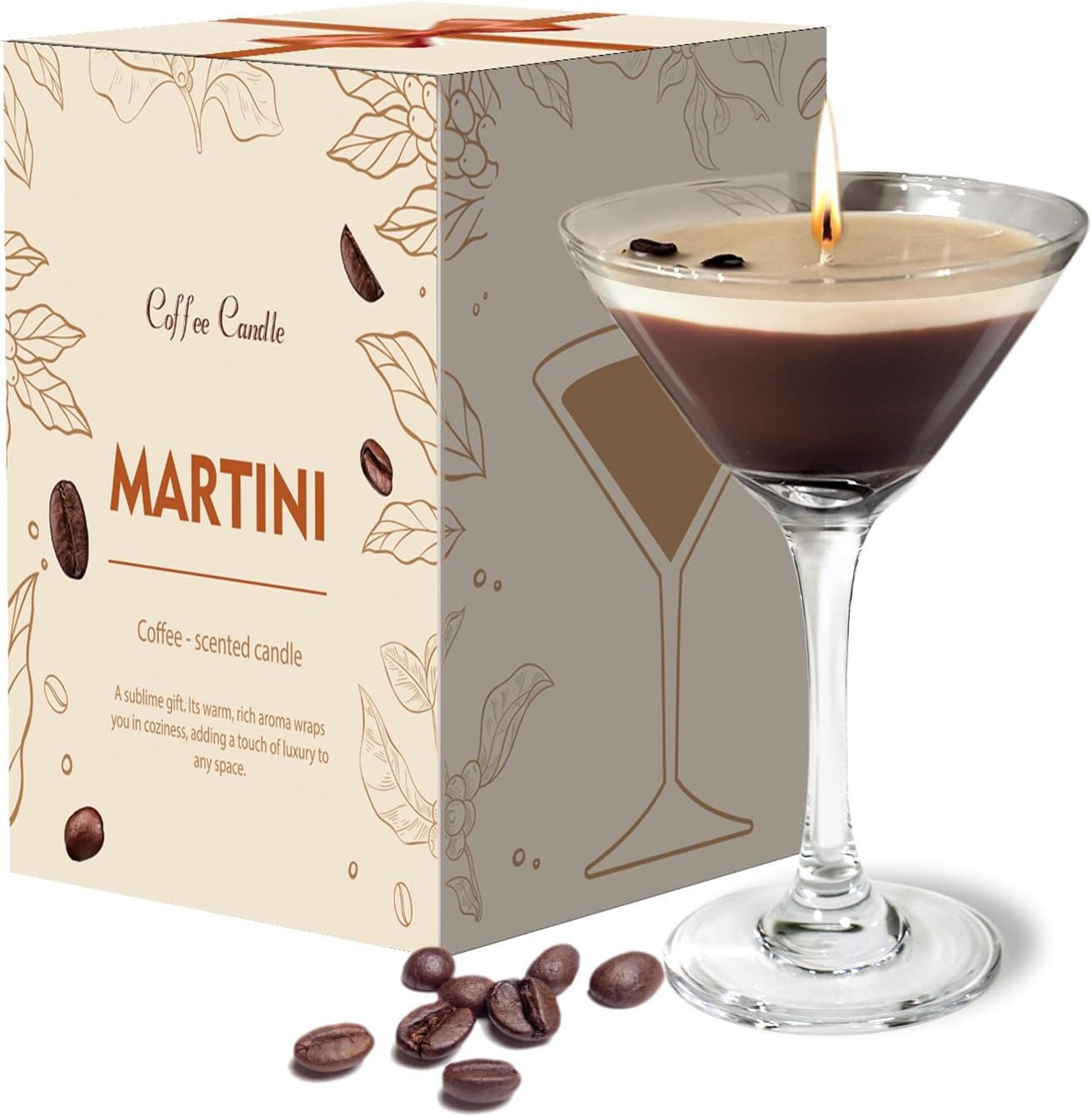 SILEAGEO Martini Candle Unique Gifts — image 1
