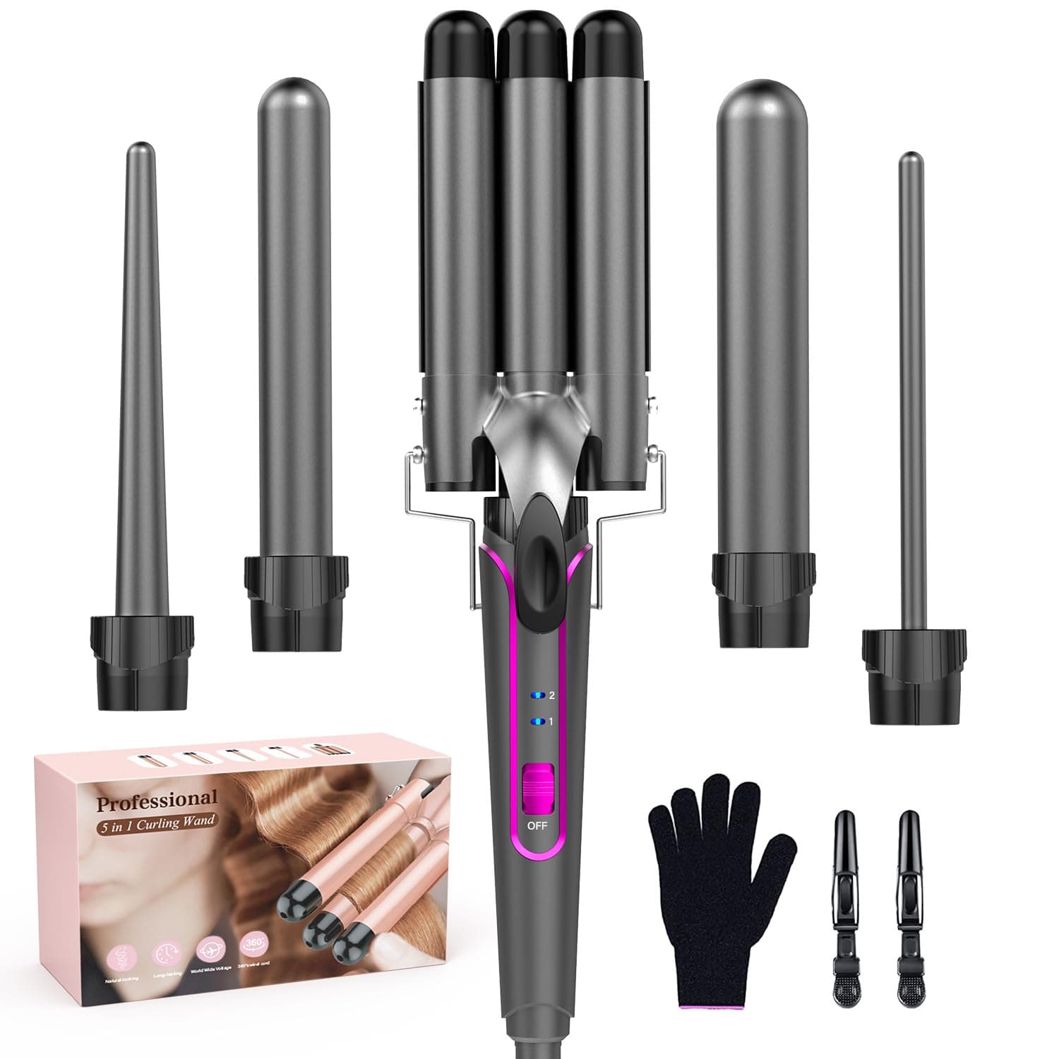 BESTOPE PRO 5 In 1 Curling Wand Set — image 1