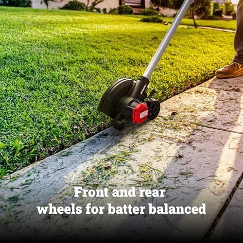WORX Cordless Lawn Edger, 7'' Grass Edger with 3 Depth Settings, 20V Trencher with Dual Wheels & Brushless Motor, 4.0 Ah Battery & Charger Included, WG898 view 5