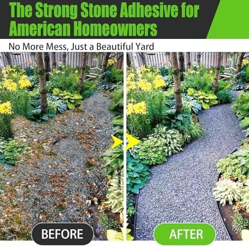 Mulch Glue for Landscaping 1 Gallon- Max Concentrated Rock Glue, Fast-Dry Gravel Binder,Mulch Lock Adhesive for Rocks & Pea Gravel, Pet & Plant Safe,Long-Lasting Mulch Stabilizer for Outdoor Garden view 2