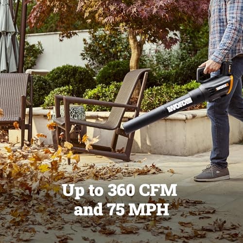 WORX 20V 12‘’ Cordless String Trimmer & 360 CFM Leaf Blower Combo, 2 Batteries & Charger Included, WG929 view 2
