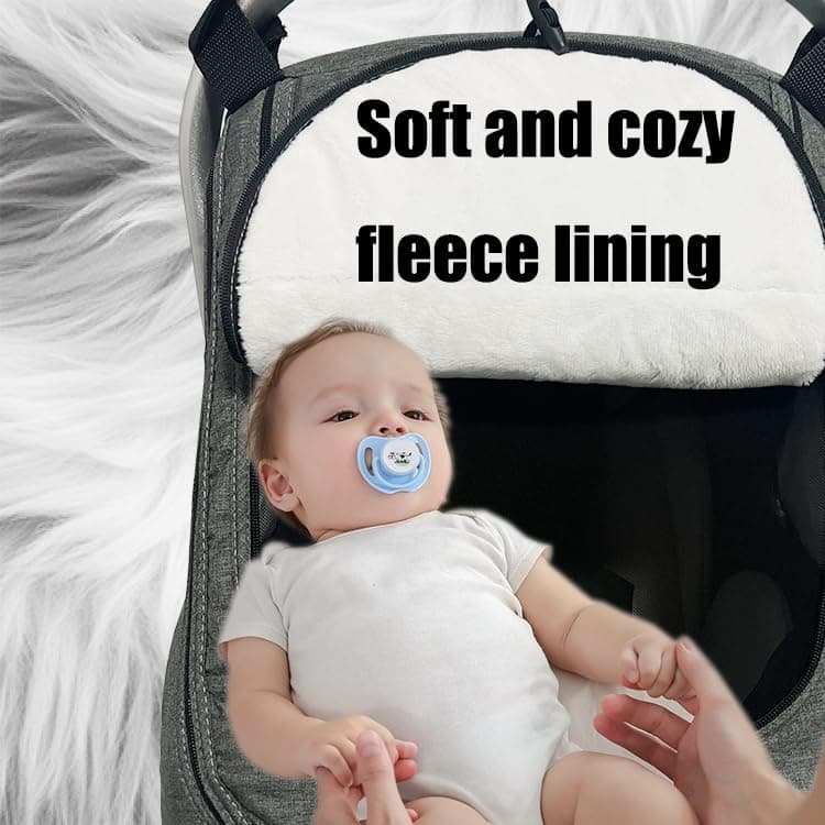 Car Seat Covers for Babies, Winter Fleece Covers Baby Car Seat Cover for Newborn Boy Girl,Universal Canopies Covers for Infants Carseat Cover Waterproof Protection Baby Covers Warm and Cozy view 3