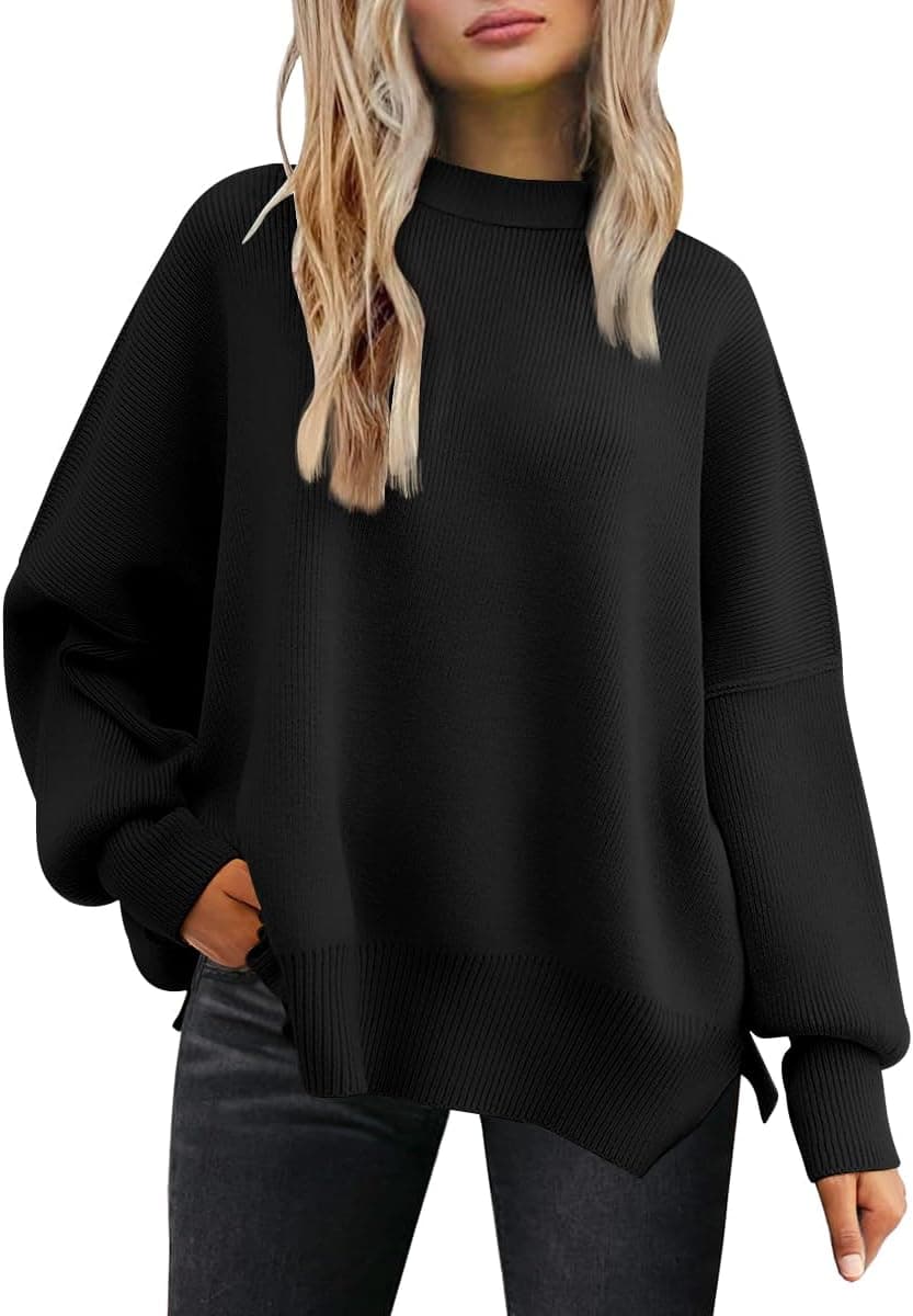 LILLUSORY Womens Oversized Batwing Knit Sweaters