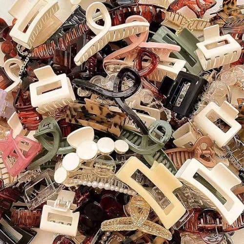 Hair Accessories (10pc/set), Include Hair Claws, Hair Clips, Hair Ties, Hair Pins, Hair Barrettes Great Gifts view 4