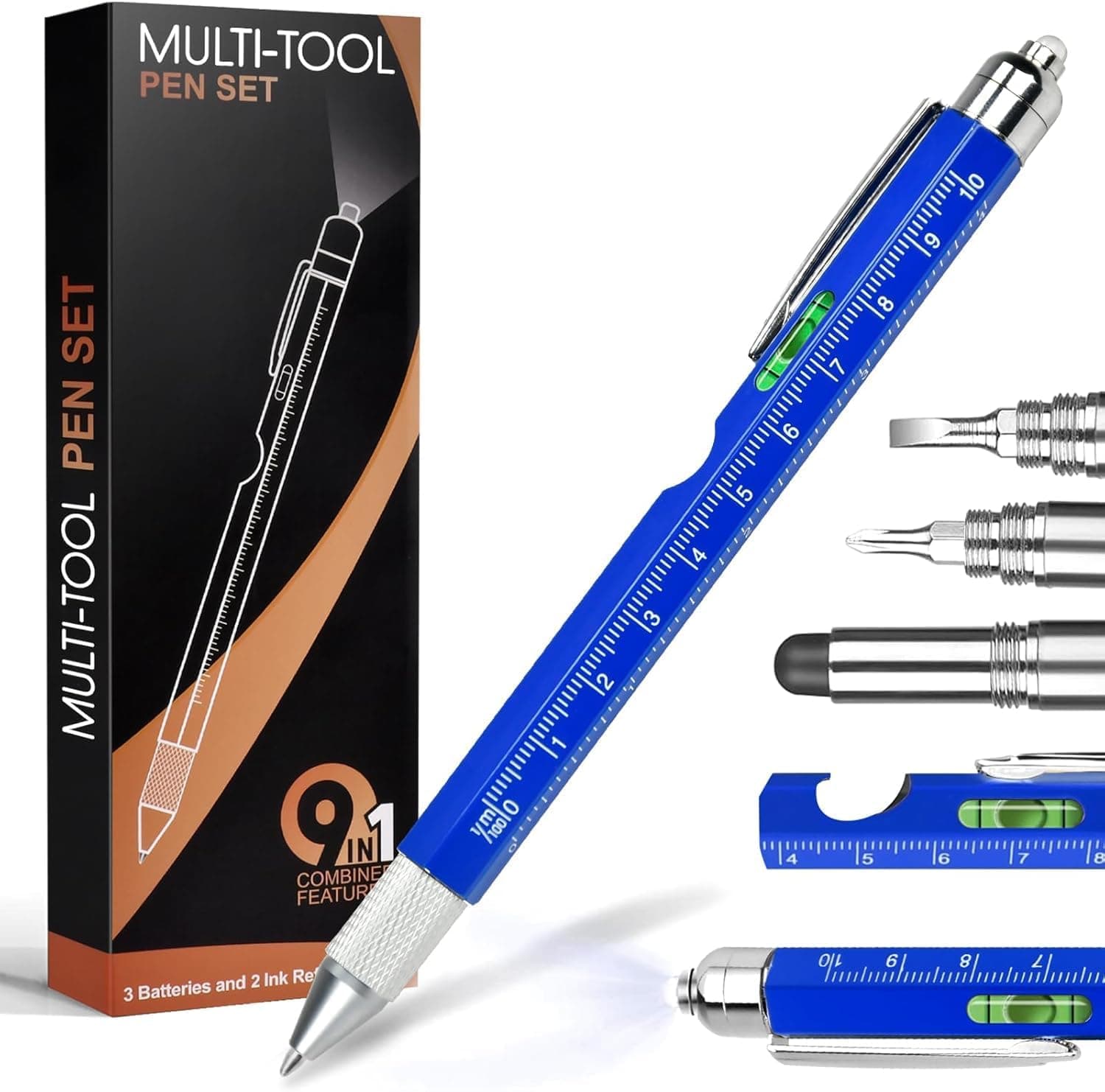XBLLCYIV Dad Gifts 9 in 1 Multitool Pen Set — image 1