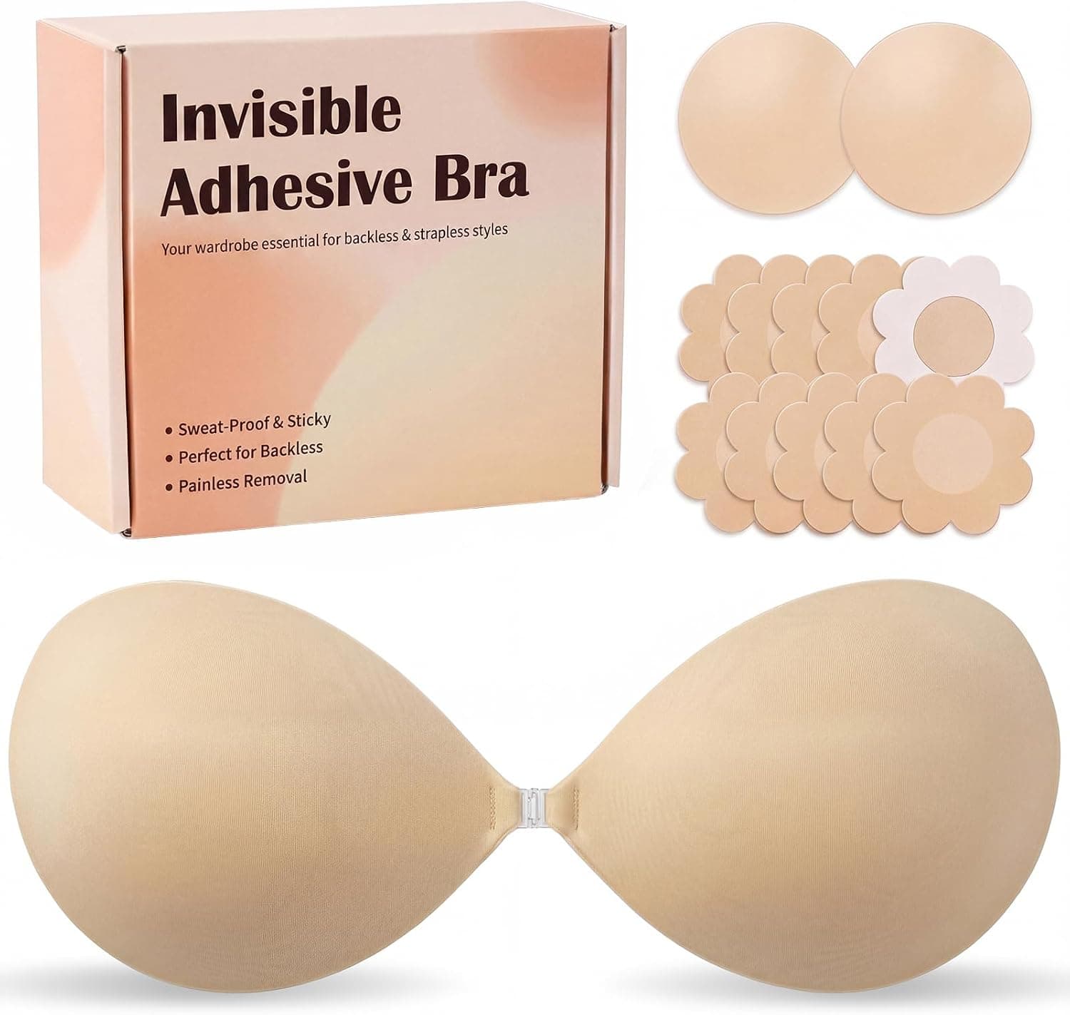 KEEPMYSELF Strapless Seamless Adhesive Bra