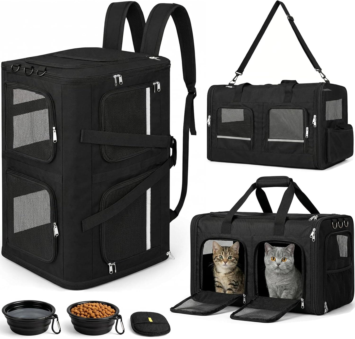 DODIDXYZ Extra Large 3-in-1 Cat Carrier for 2 Cats — image 1