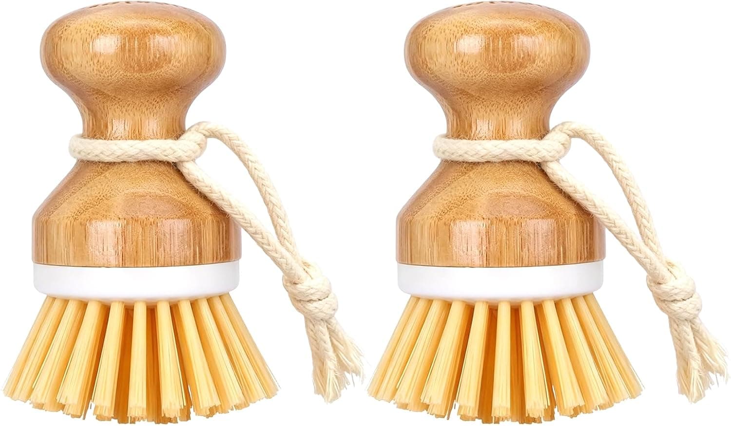 SETSAIL Bamboo Dish Scrub Brush 2 Pack