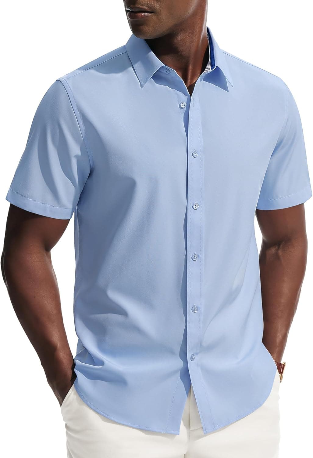 PJ PAUL JONES Mens Short Sleeve Button Down Shirts