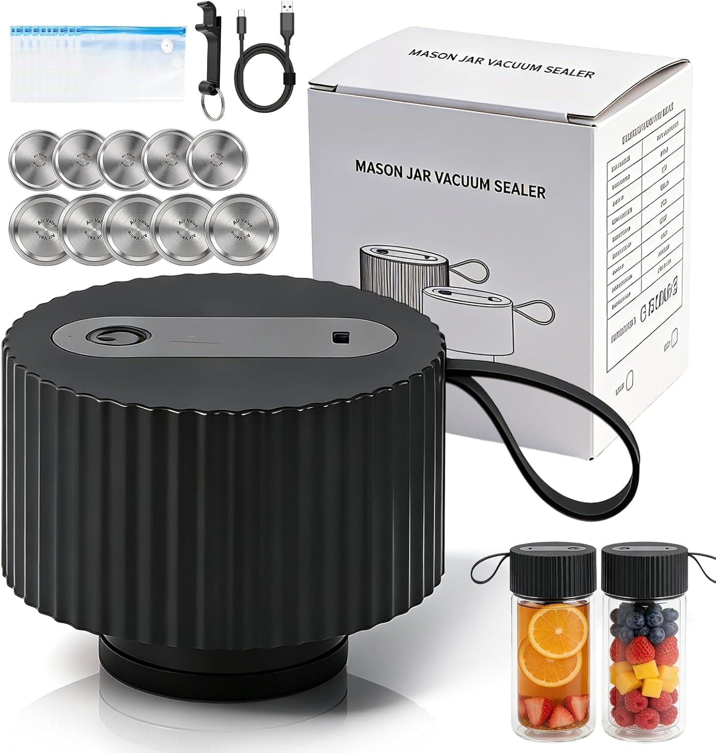 XXULDCF Electric Mason Jar Vacuum Sealer kit