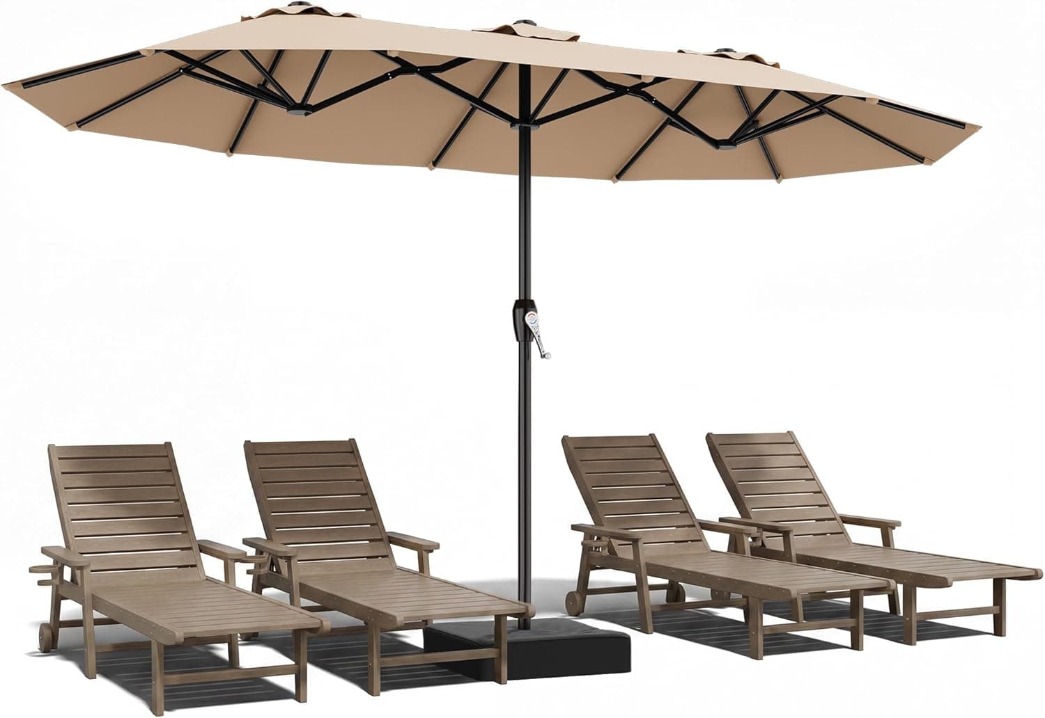 ARESHARK 15Ft Fiberglass Patio Umbrellas