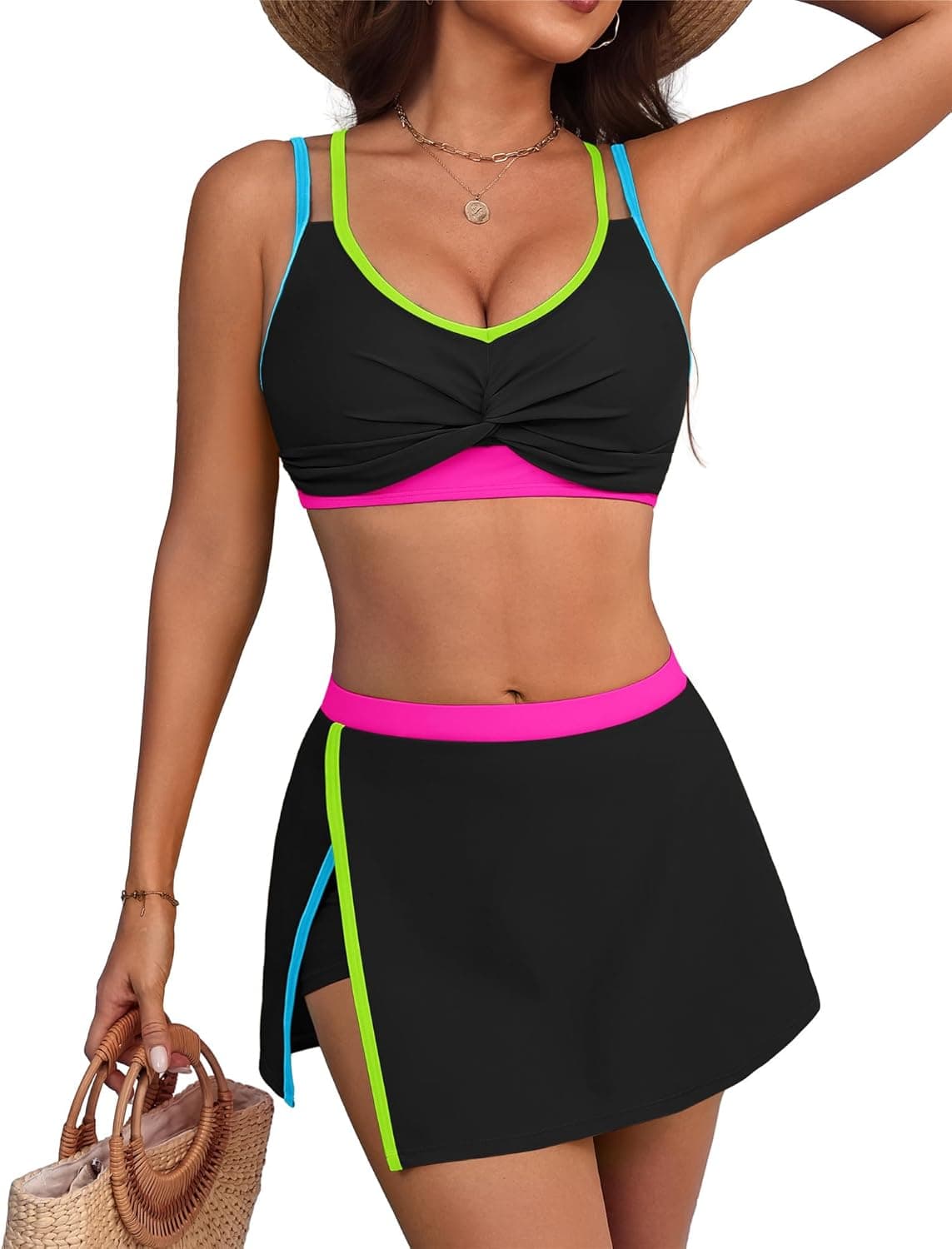 HANNA NIKOLE Womens High Waisted Bikini Sets — image 1