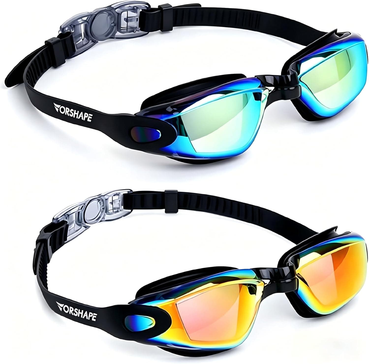 VORSHAPE 2pcs Adult Swim Goggles