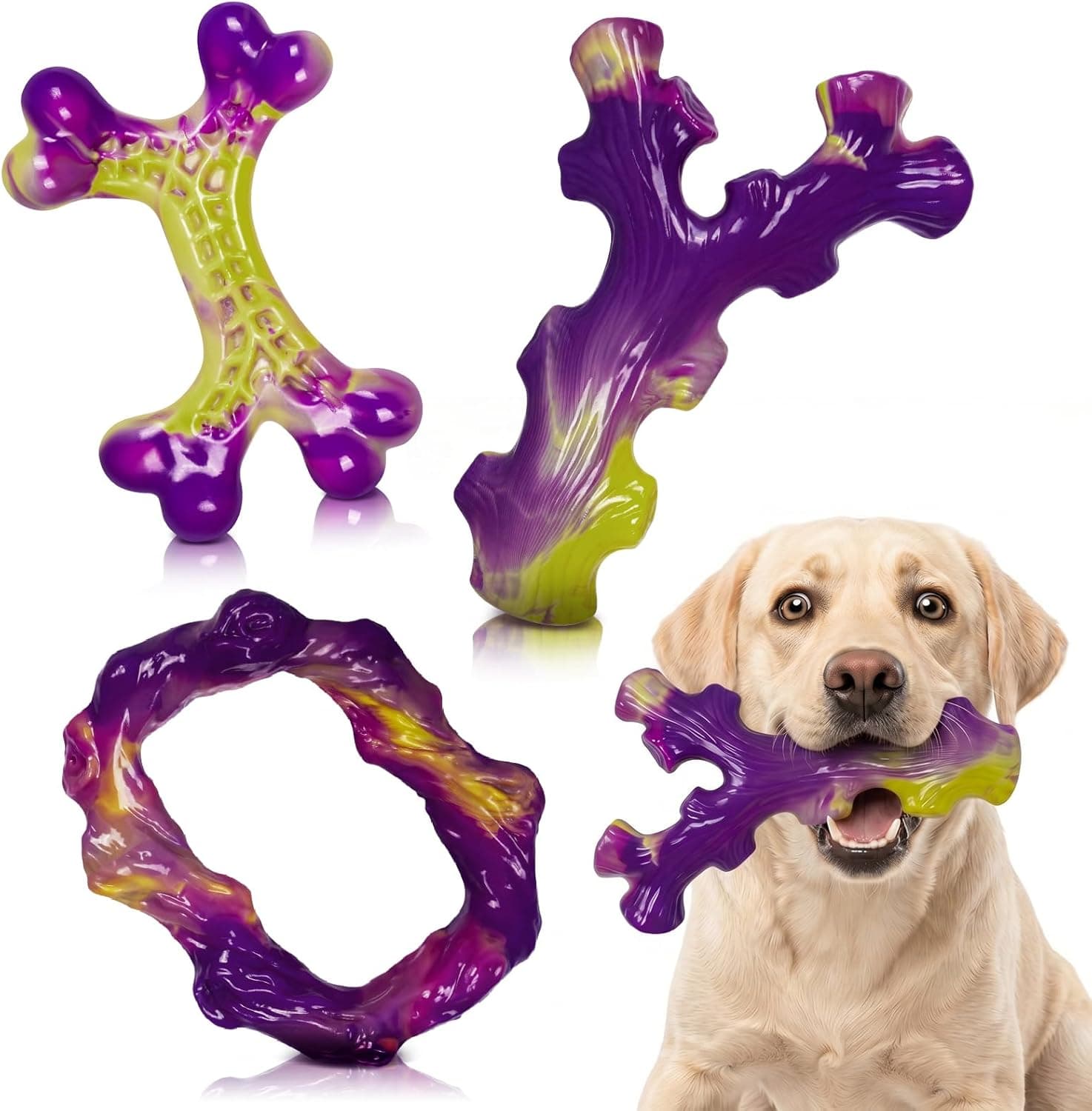 FRIENHUND Indestructible Dog Toys 3 Pack — image 1