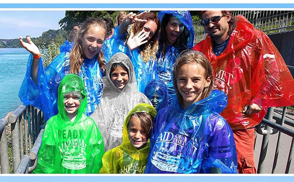 12 Pack Clear Rain Ponchos with Hood for Adults, Family, 3 Colors 51.1 Inches Emergency Raincoats view 6