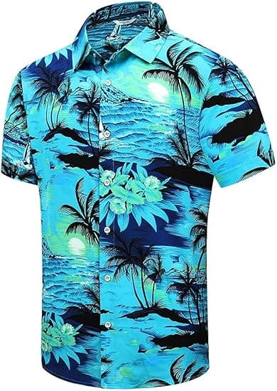 SHELUCKI Hawaiian Shirt for Men