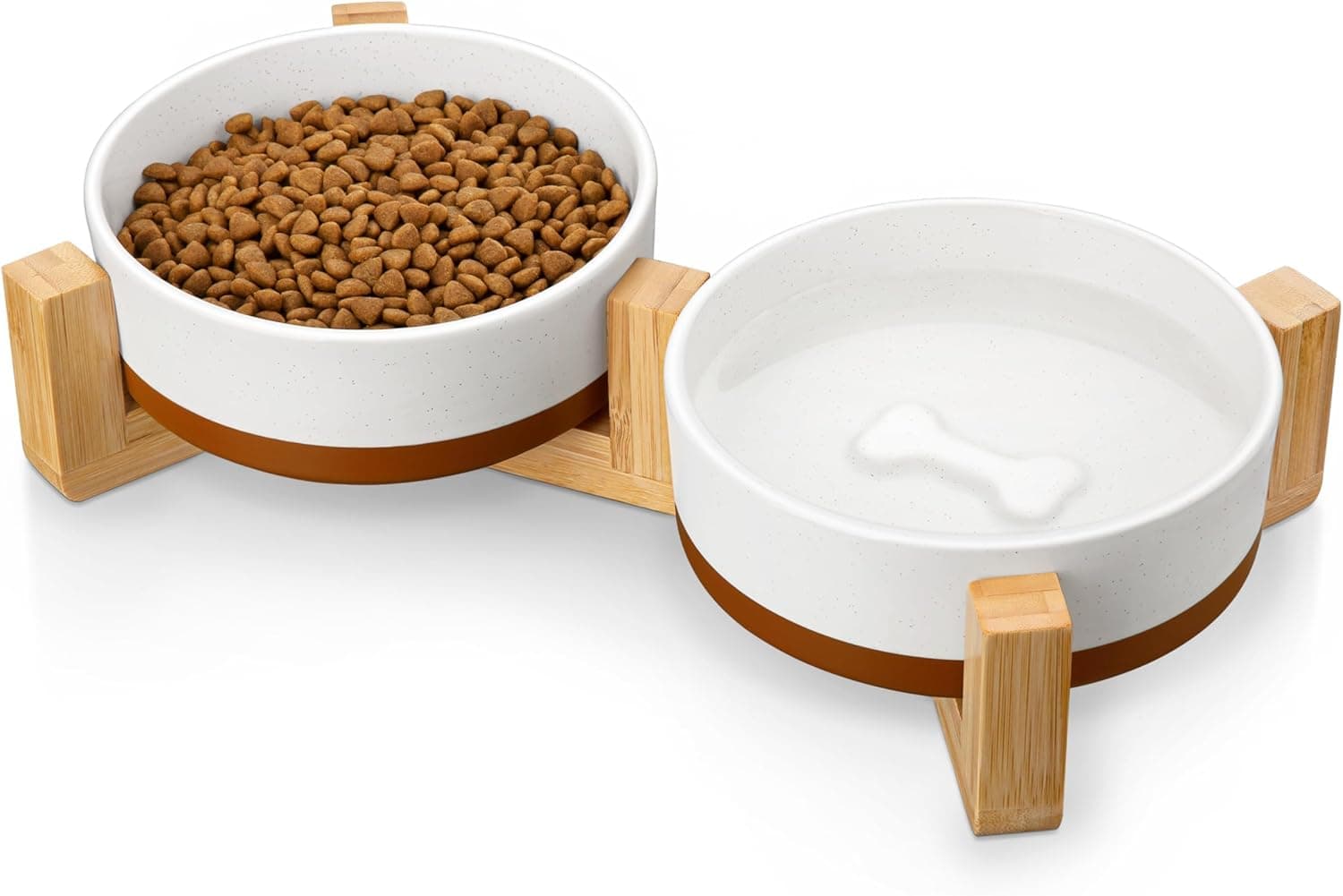 MALACASA Ceramic Dog Bowls Set — image 1