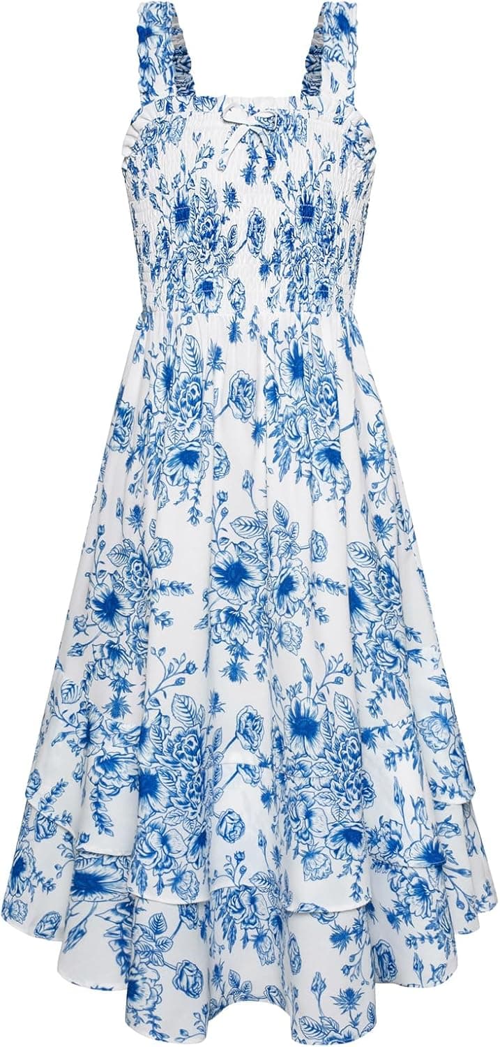 GRACE KARIN Girls Floral Maxi Dress