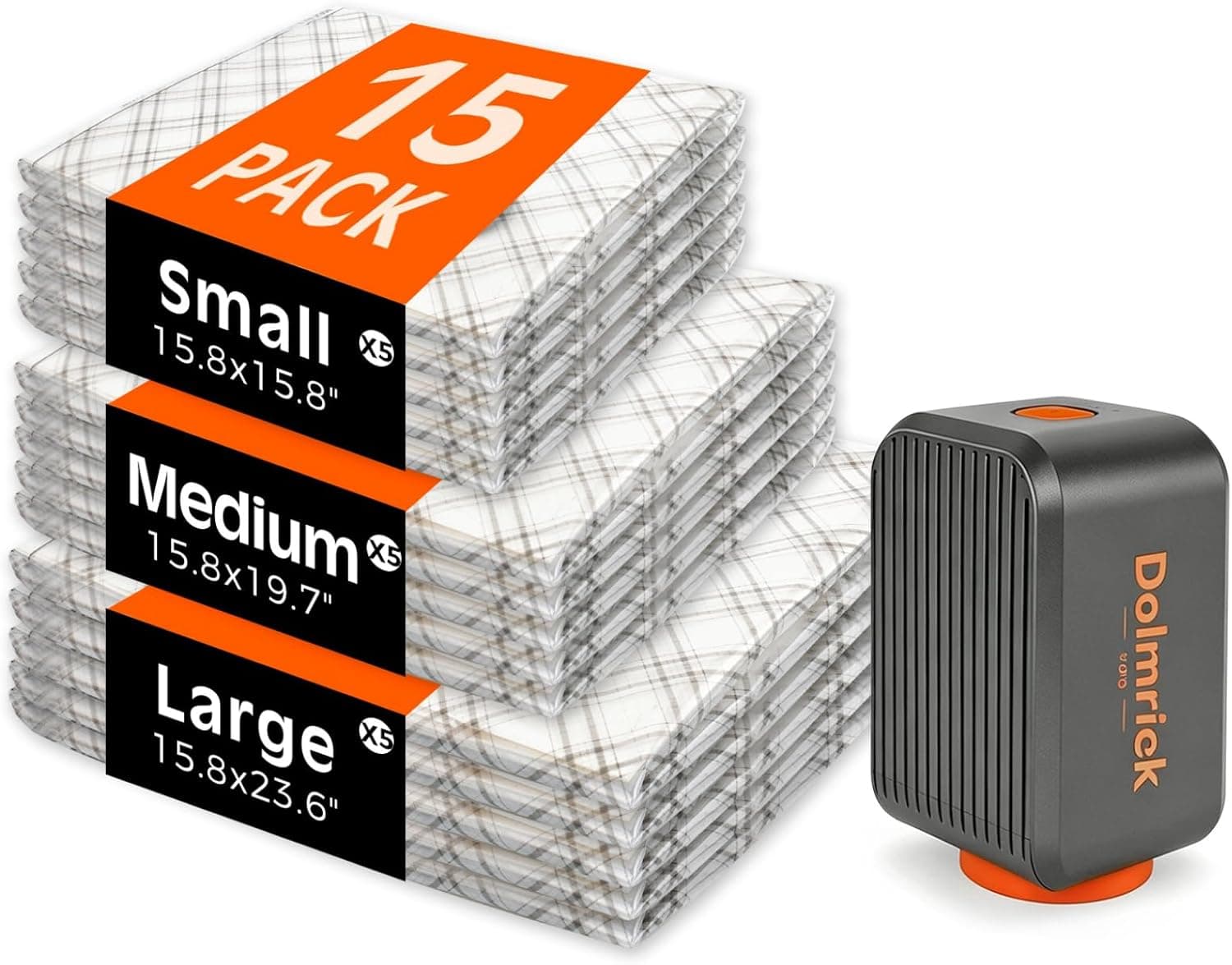 DOLMRIEK 15pack Travel Vacuum Bags — image 1