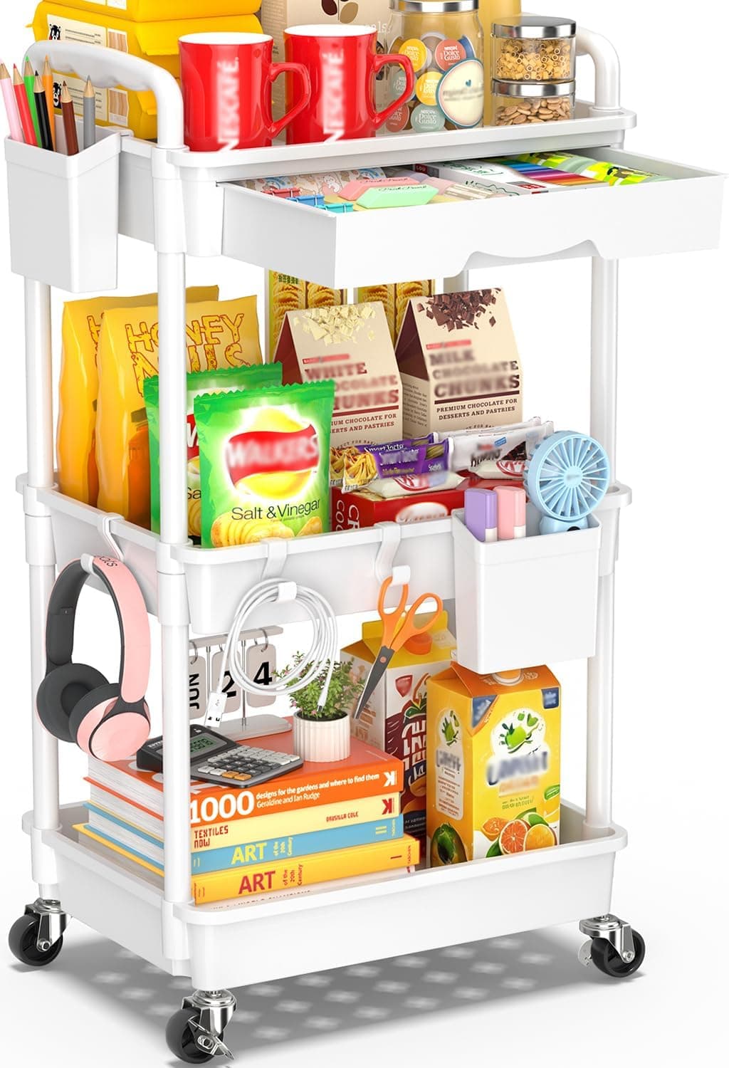 SUNALLY 3 Tier Rolling Storage Carts — image 1