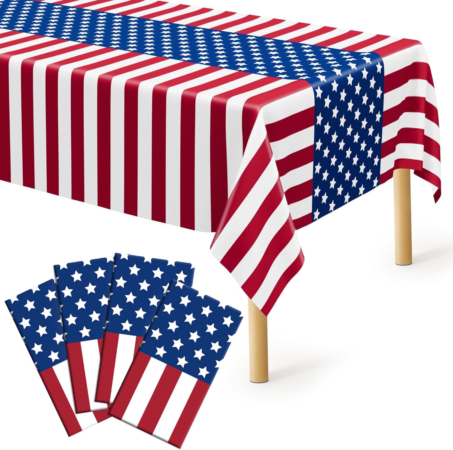 QZYL 4 Pcs&nbsp;4th of July Tablecloths