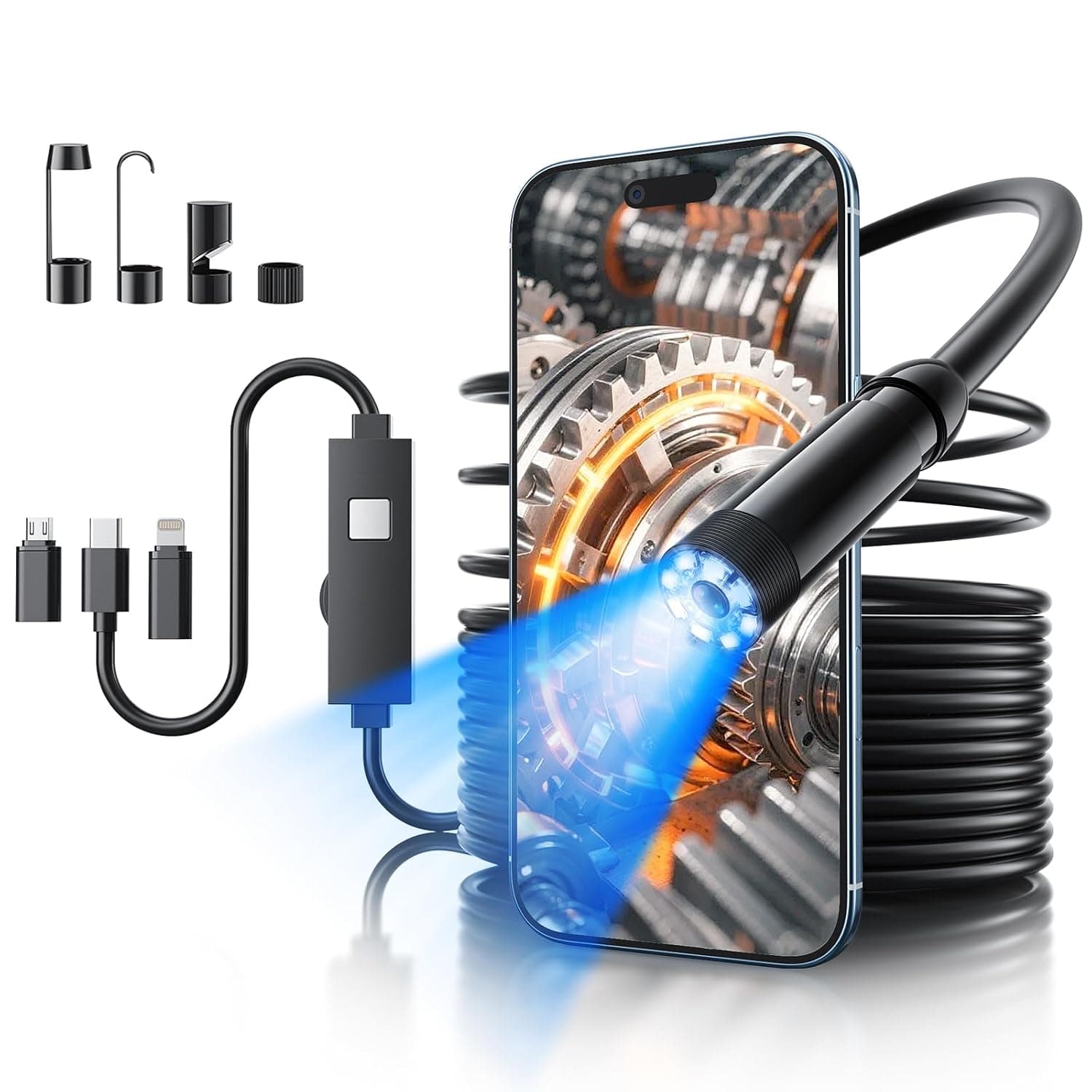 MUGEASY Endoscope Camera with Light