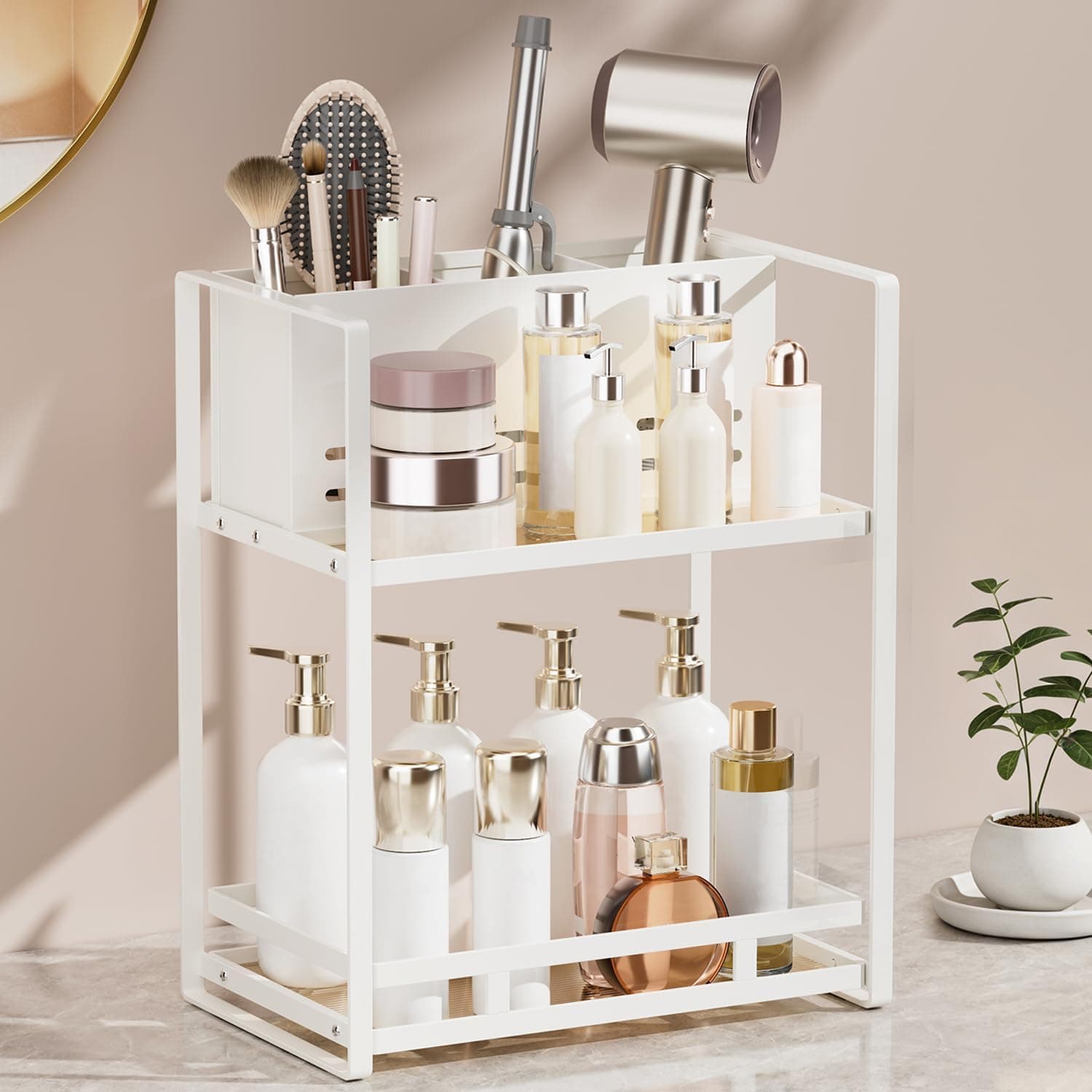 SANDREAM 2-Tier Metal Bathroom Organizer — image 1