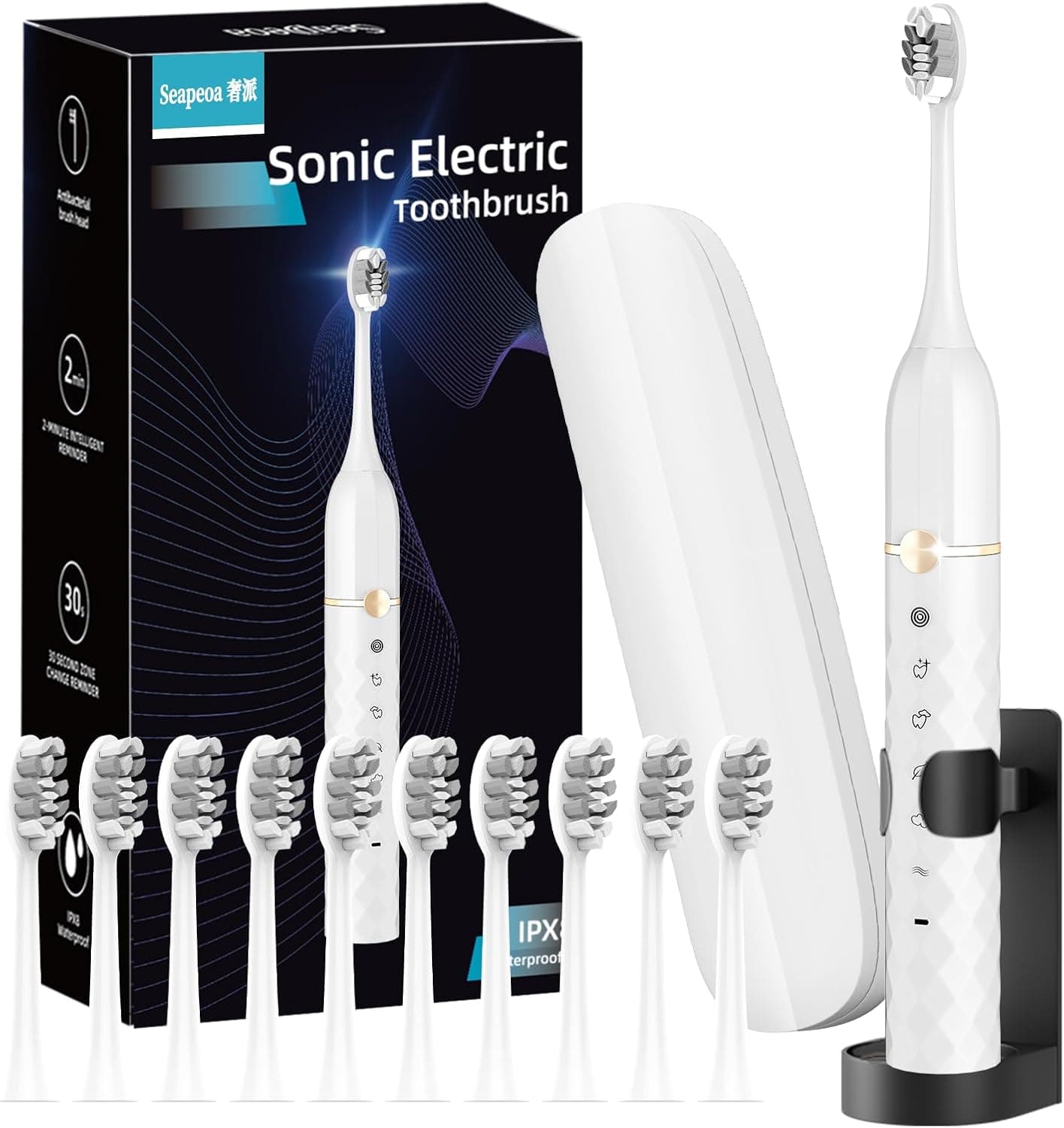 SEAPEOA Sonic Electric Toothbrush Set