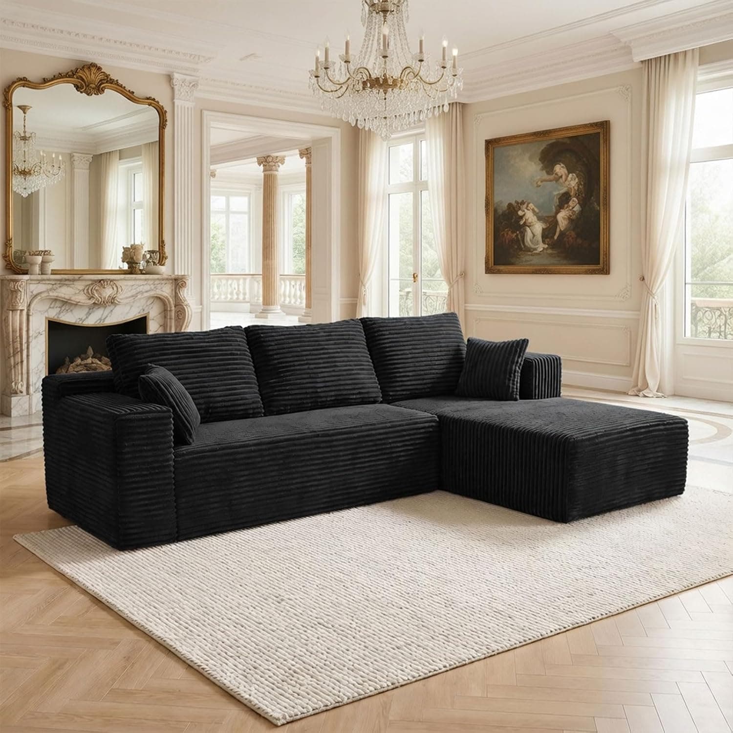 HOMMIDIKA 106" Boneless Sectional Couches