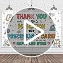 Wollmix Lab Week Decorations Banner - 70.8x43.3 Inch Thank You for All You Do Sign for Laboratory Workers, We Appreciate You Party Backdrop Decor Photography Supplies Photo Booth Background view 6
