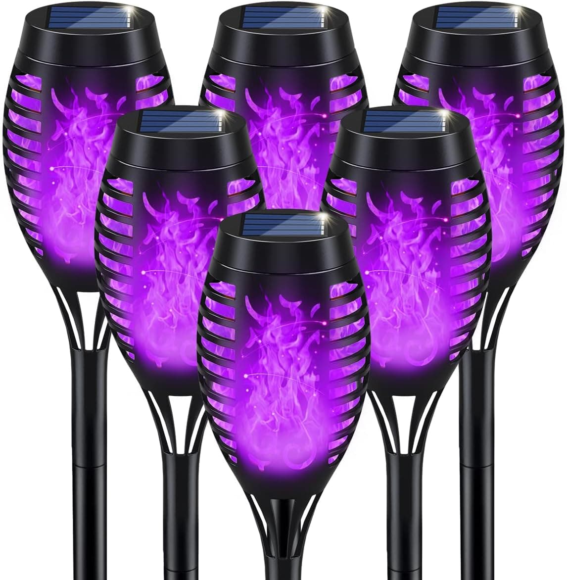 IKEERUIC Purple Halloween Solar Light 6 Pack