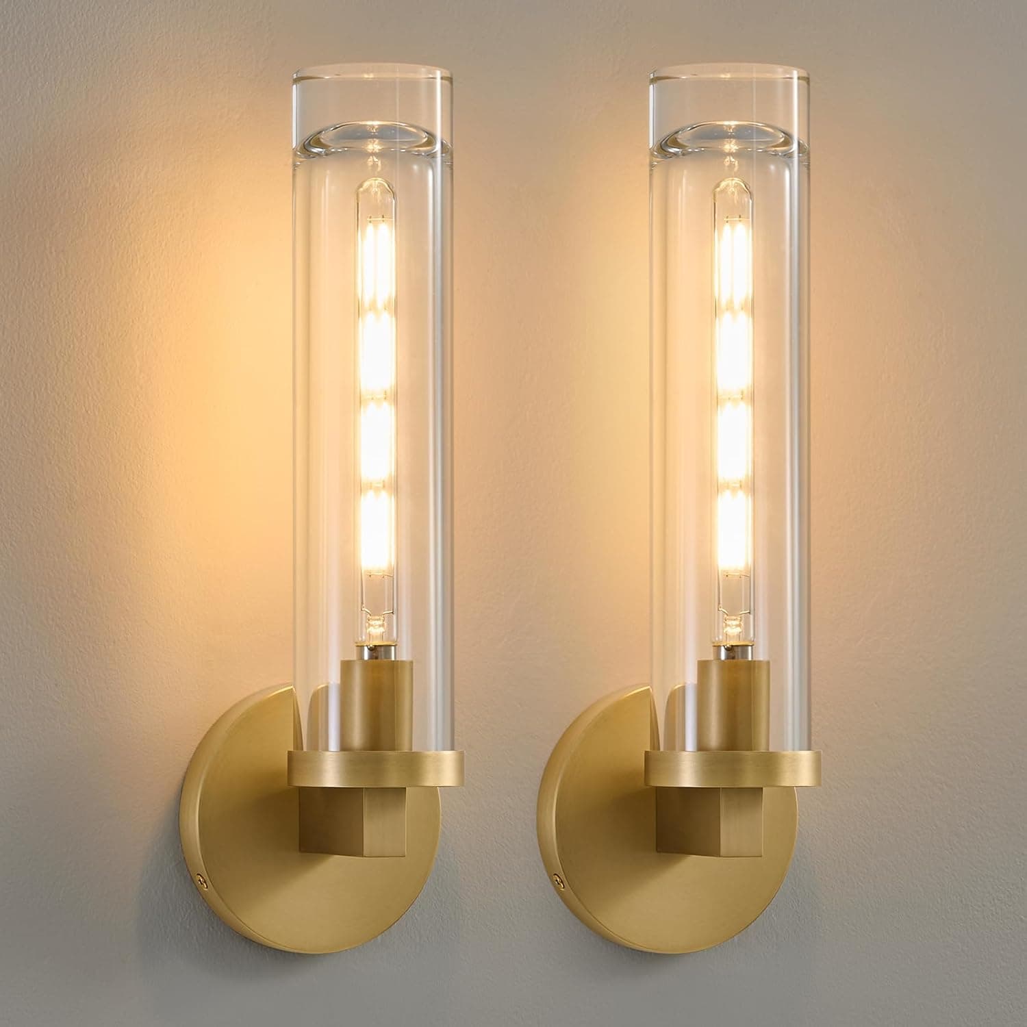 HONIEGG Modern Crystal Brass Gold Sconce — image 1