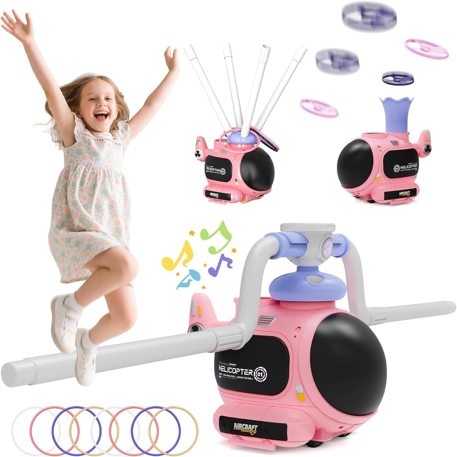 WHIMSQUEST 4-in-1 Kids Outdoor Game Toy