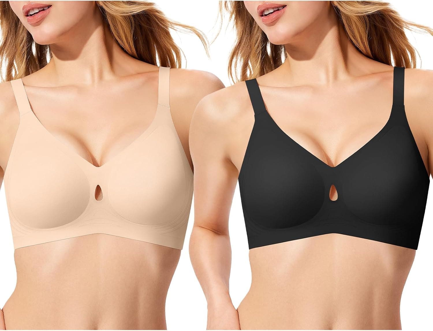 PROKLOUD Women Wireless Jelly Bras 2Pcs