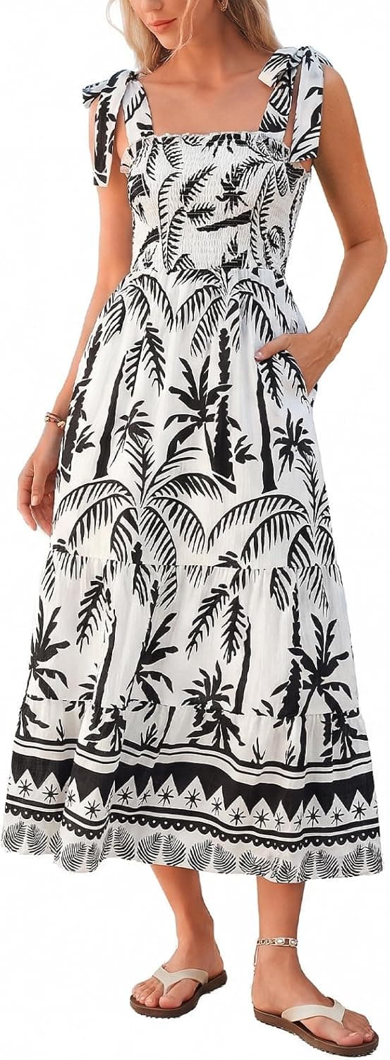 KATE KASIN Floral Boho Maxi Dress